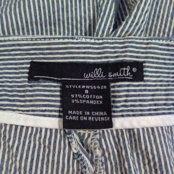 Willi Smith women's size 8  stripped capri pants - Picture 3 of 4